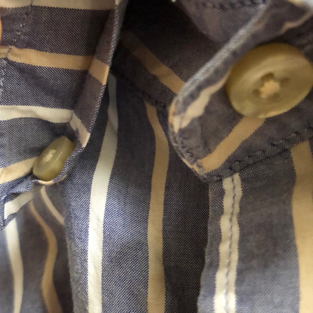 Scott Barber Mens XL Blue Striped Dress Shirt - Picture 6 of 6